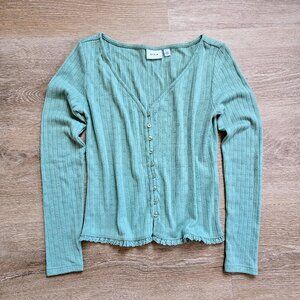 Vila Visima Button-Up Knit Cardigan Light Green Size XS Amsterdam, Europe. NWOT